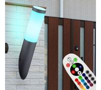 Lampe murale TÉLÉCOMMANDE torche de jardin lampe de cour extérieure dimmable dans un ensemble comprenant des ampoules RGBLED