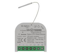 LED TRADING ZigBee SR-ZG9041A-2R Relais 2 canaux encastré 230 V 4 A | Deux consommateurs séparés, seulement 42 x 38 x 16 mm, mesure de la consommation, pour Z2M, ZHA, Hue et Alexa
