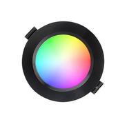 LED vers le bas lumière 9W RGB avec télécommande plafonniers intérieurs Dimmable Spot lampe étanche 220V plafond encastré(White,Green)