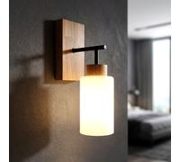 LED Wandleuchte Wandlampe Verre Opaque Lampe de Chambre Marron Noir Mat H 31 cm
