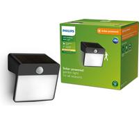 LED YARIXA 2,2W 2700K 250lm IP44 noir Philips lampe murale solaire pour façade