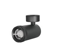LEDart spot à fixer ILYAS 12W dimmable sur spot & angle focus ajustable 10°-50° Ra90 3000K éclairage tableaux et effet lumineux (Noir)