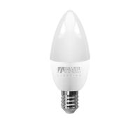 LEDECO Ampoule Bougie Electronique Argent E14 600lm 7W 3000K 160º.