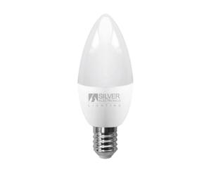 LEDECO Ampoule Bougie Electronique Argent E14 600lm 7W 3000K 160º.