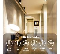 LEDECO Electronique Argent Ampoule Bougie 5W E14 3000K 380lm