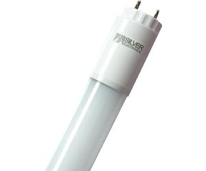 LEDECO T8 Silver Electronics 600mm 900lm 9W 6000K 25.000H verre opale