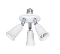 Ledkia Adaptateur douille E27 vers 3 E27 - Blanc