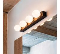 LEDKIA LIGHTING Applique Murale Salle de Bain Métal 4 Spots Aizkra Noir