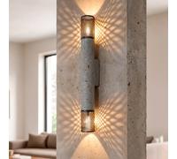 Ledkia Applique Murale Ciment Dinska Duo Gris