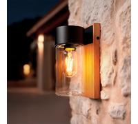 Ledkia Applique Murale Extérieure Acier Inoxydable et Verre Isoba Noir