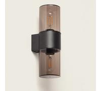 Ledkia Applique Murale Extérieure Aluminium Deux Spots Solok Noir