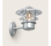LEDKIA LIGHTING Applique murale extérieure Coastal Stage Inférieur en acier galvanisé Argent