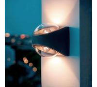 Ledkia Applique Murale Extérieure LED 12W Aluminium Éclairage Double Face Adelfa Noir