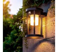 Ledkia Applique Murale Extérieure Solaire LED 2W Aluminium avec Détecteur de Mouvement Eneko Noir