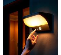 Ledkia Applique Murale Extérieure Solaire LED 5W Aluminium avec Détecteur de Mouvement Goran Noir