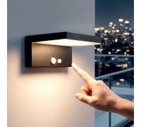 Ledkia Applique Murale Extérieure Solaire LED Aluminium Bran Noir