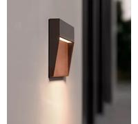 Applique Murale Extérieur Led 3w Cct Seleccionable En Saillie Carrée Jade Noir