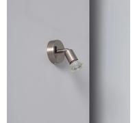 LEDKIA LIGHTING - Applique Orientable Aluminium Oasis | Spot Intérieur avec Interrupteur | Compatible Ampoule GU10 Jusqu'à 50W | Design Élégant et Polyvalent, Argent