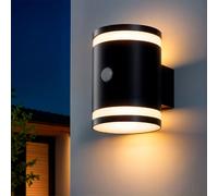 LEDKIA LIGHTING Applique Murale Extérieure Solaire LED Aluminium avec Détecteur de Mouvement Gael Noir