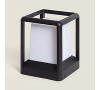 Ledkia Balise Extérieure E27 Muret Aluminium 21 cm INDO Noir