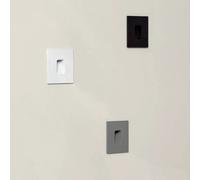 Ledkia Balise Extérieure LED 2W Encastrable Murale Carrée Olite 2700K Gris Blanc chaud