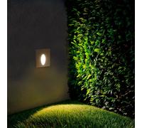 Ledkia Balise Extérieure LED 3W Encastrable Murale Carrée Ovale Adam 4000K Blanc Blanc
