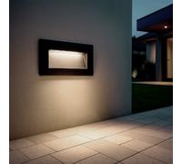 Ledkia Balise Extérieure LED 4W Encastrable Murale Rectangulaire Aluminium et Verre