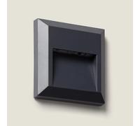 Ledkia Balise LED Encastrable Murale Carrée Edulis 2700K Anthracite Blanc chaud