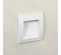 Ledkia Balise LED Extérieure 4W Encastrable Carrée Blanche en Aluminium 2700K Blanc