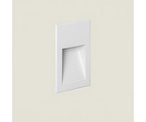 Ledkia Balise Murale Extérieure LED 5W Encastrable Aluminium Olite 2700K Noir Blanc chaud