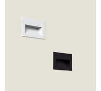 Ledkia Balise Murale Extérieure LED 5W Encastrable Aluminium Olite Horizon 4000K Noir