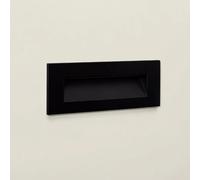 LEDKIA LIGHTING Balise Murale Extérieure LED 7W Encastrable Rectangulaire Aluminium Noir Groult 2700K Blanc chaud