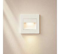 Ledkia Balise Murale LED Encastrable Carrée Olite 3000K Blanc Blanc chaud