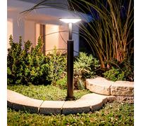 Ledkia Balise sur Pied Extérieure LED 16W Aluminium Lhasa 3000K M Noir Blanc chaud