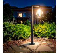 Balise Sur Pied Extérieure Led 6w 95cm Aluminium Bradda Noir