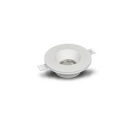 Collerette Downlight Intégration Plâtre/Pladur Ronde Pour Ampoule Led Gu10/Gu5.3 Coupe Ø133 Mm Ugr17 Blanc