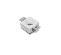 Collerette Downlight Intégration Plâtre Pour Ampoule Led Gu10/Gu5.3 Coupe 83x83 Mm Ugr17 Blanc