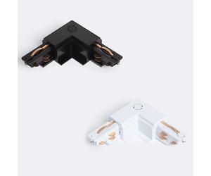 Ledkia Connecteur 'Left Side' Type L pour Rail Triphasé DALI Track Encastré Aluminium