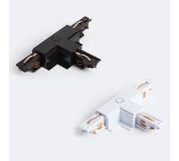 Ledkia Connecteur 'Left Side' Type T pour Rail Triphasé DALI Track Encastré Aluminium Blanc