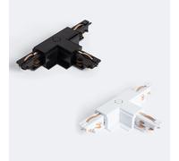 Ledkia Connecteur 'Right Side' Type T pour Rail Triphasé DALI Track Encastré Aluminium