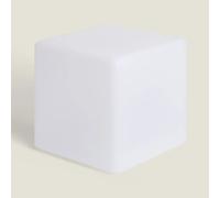 Ledkia Cube LED RGBW 30cm avec Batterie Rechargeable Solaire + USB Blanc