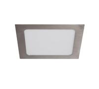 LEDKIA Dalle LED 12W Carrée Extra-Plate Coupe 152x152mm Argentée 3000K Blan