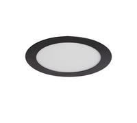 LEDKIA Dalle LED 12W Ronde Extra-Plate Coupe Ø 155 mm Noir Brillant 3000K B