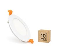 LEDKIA LIGHTING Dalle LED 12W Ronde SuperSlim Coupe Ø 155 mm (Pack 10) 3000K Blanc chaud