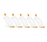 Ledkia Dalle LED 12W Ronde SuperSlim Coupe Ø 155 mm (Pack 5) 5000K Blanc froid