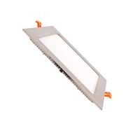 Ledkia Dalle LED 18W Carrée Extra-Plate Coupe 205x205mm Argentée 3000K Blanc chaud