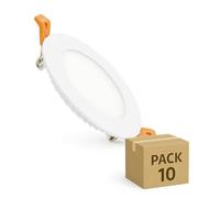 Ledkia Dalle LED 6W Ronde SuperSlim Coupe Ø 110 mm (Pack 10) 3000K Blanc chaud