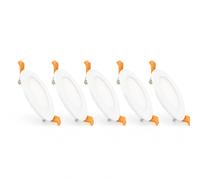 Ledkia Dalle LED 6W Ronde SuperSlim Coupe Ø 110 mm (Pack 5) 3000K Blanc chaud
