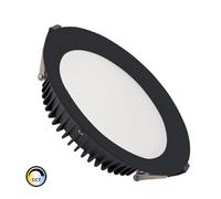 Downlight Led 30w Rond Aero Cct Sélectionnable 130 Lm/W Microprismatique Coupe Ø 200 Mm Noir Sélectionnable (Chaud-Neutre-Froid)
