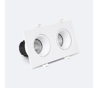 Ledkia Downlight Carré Inclinable LED 14W Dimmable Coupe 75x155 mm 2700K Blanc Blanc
